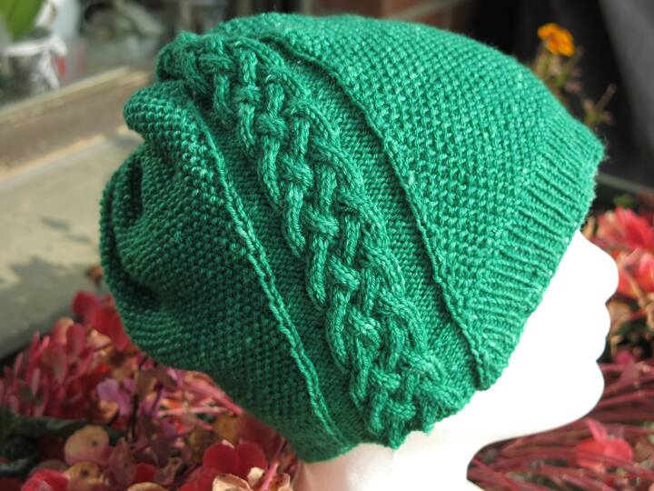 "Trena" Hat - knitting pattern for fingering weight yarn
