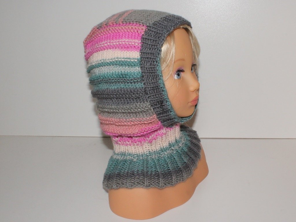 Strickanleitung Schalmütze / Schlupfmütze ca. 2 - 4 Jahre, unisex - Bild 8