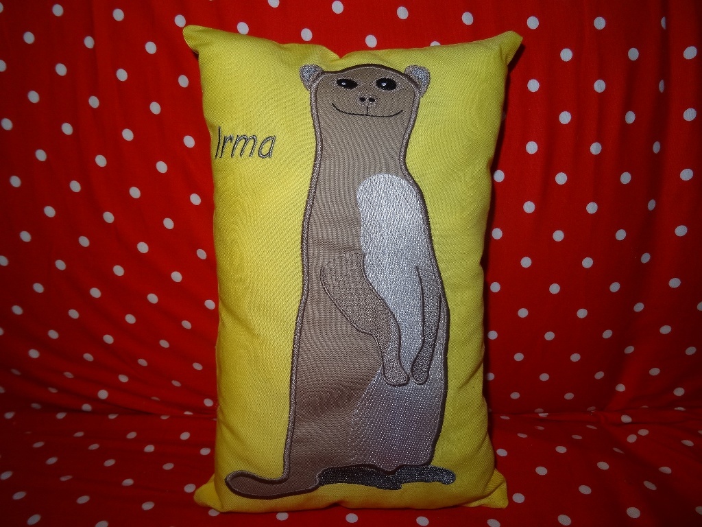 Stickdatei Erdmännchen + Kissen Ith