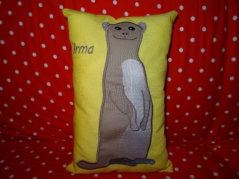 Stickdatei Erdmännchen + Kissen Ith