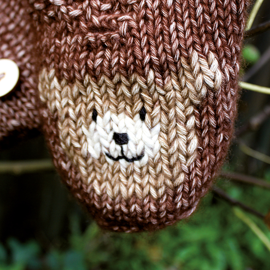 Schal Bär für Kinder (an jedes Größe anpassbar) - Strickanleitung für Anfänger