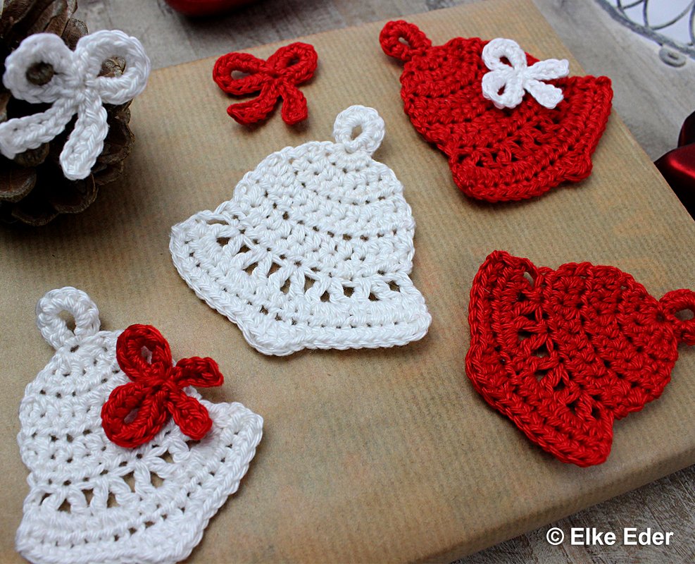 Bell with Bow in two Sizes - Gift Tag, Table Decoration - Image 3