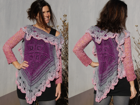 Häkel-Tunika Magnolie (Universalgröße)