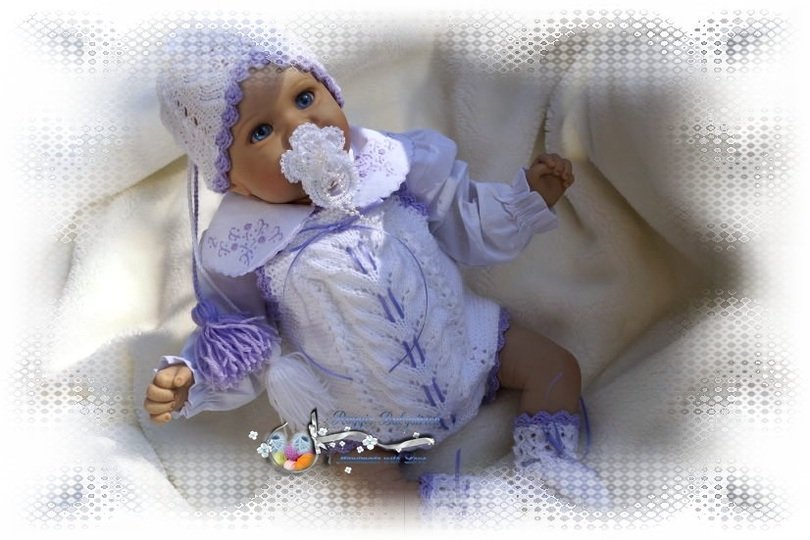 Strickanleitung f&uuml;r Baby's u. Reborns Modell Laura Gr. 50-56