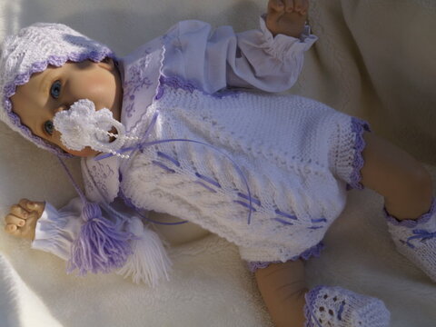 Strickanleitung für Baby's u. Reborns Modell Laura Gr. 50-56