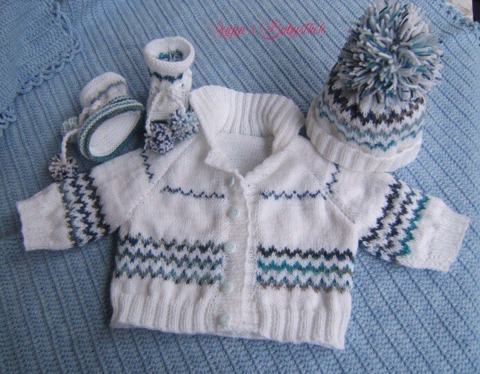 Strickanleitung f&uuml;r Baby's u. Reborns Modell Norge Gr. 50-56