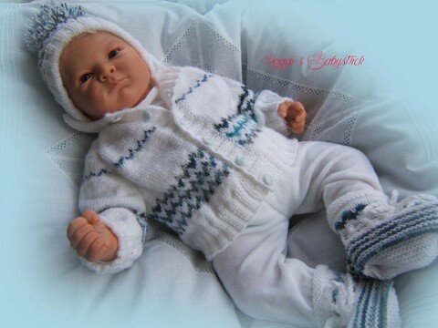 Strickanleitung für Baby's u. Reborns Modell Norge Gr. 50-56