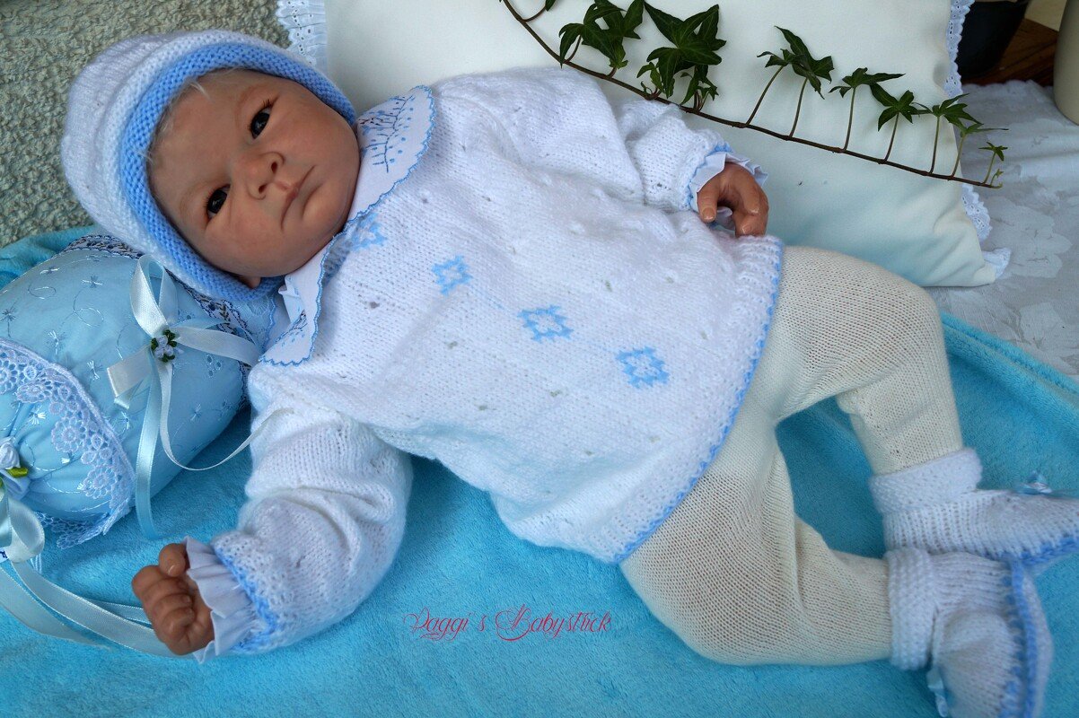 Strickanleitung f&uuml;r Baby's u. Reborns Modell Nico Gr. 50-56