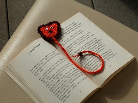 Häkelanleitung für Lesezeichen Löwe