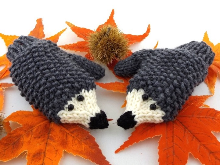 Strickanleitung Kinderfäustlinge "Igel"