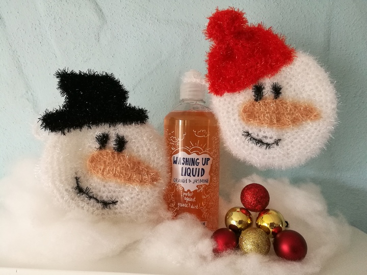 Spül- und Badeschwamm Schneemann