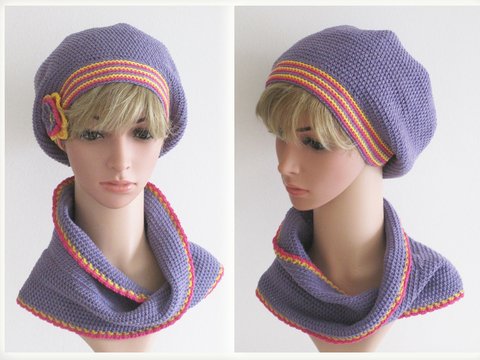 Häkelanleitung: Häkelmütze + Möbiusschal mit coolen Farbeffekten (S, M, L)