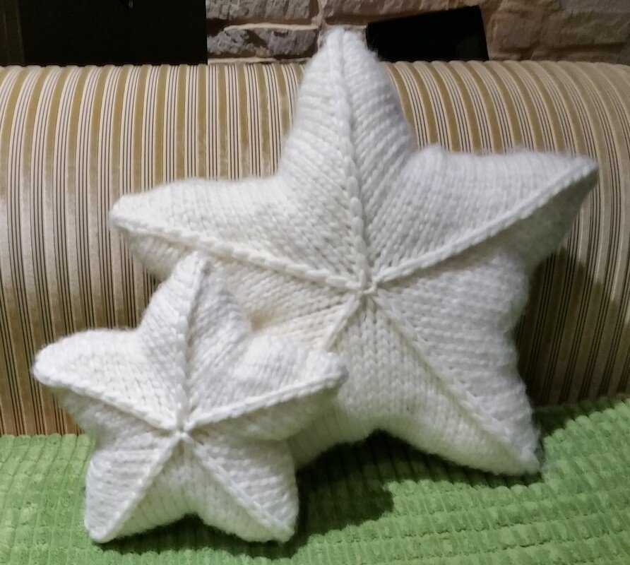 Sternkissen - schnell und einfach gestrickt - 3 Größen - leicht anzupassen - Bild 2