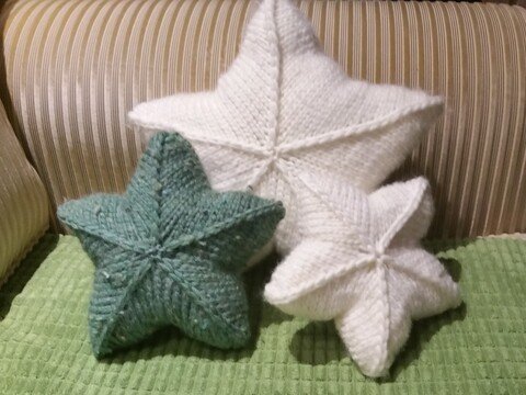 Sternkissen - schnell und einfach gestrickt - 3 Größen - leicht anzupassen