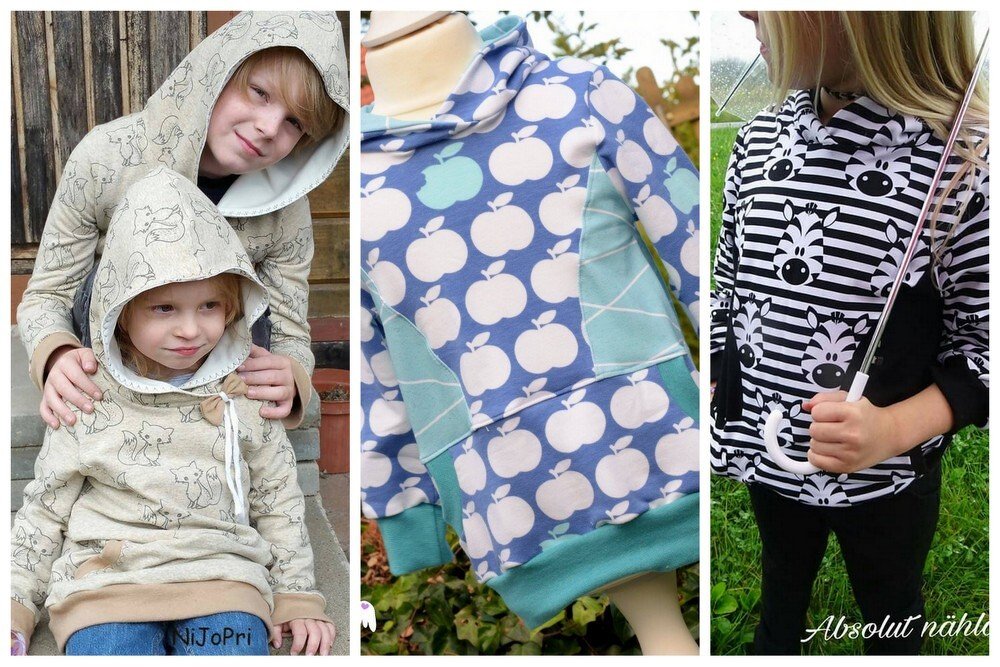 Hoodie Ben Gr. 74 - 164 Schnittmuster E-Book