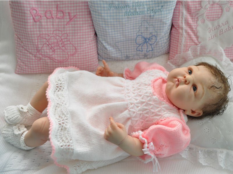 Strickanleitung Babykleid Paris 3-teilig Gr. 56