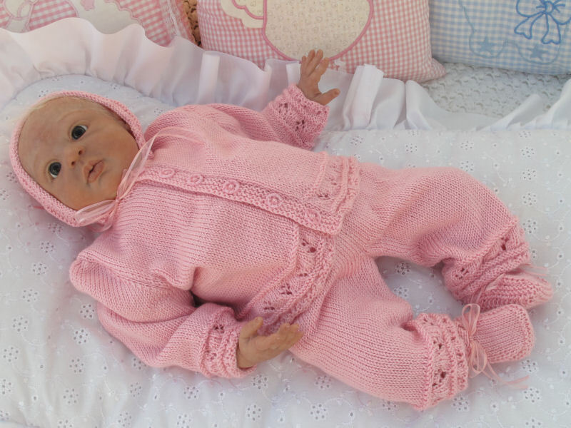 Strickanleitung Babyset Lilian Gr. 50/54 4-teilig