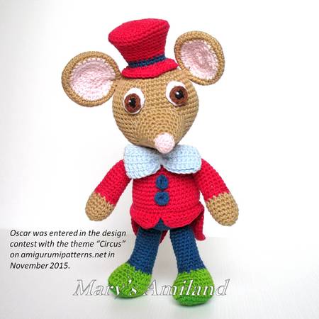 Oscar Mouse The Ami - Amigurumi Crochet Pattern
