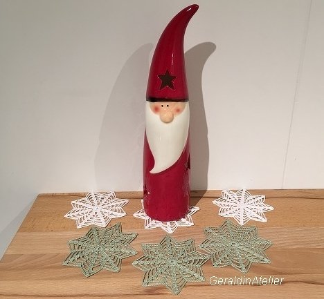 Deko / Untersetzer " Kleine Schneeflocken " - Bild 3