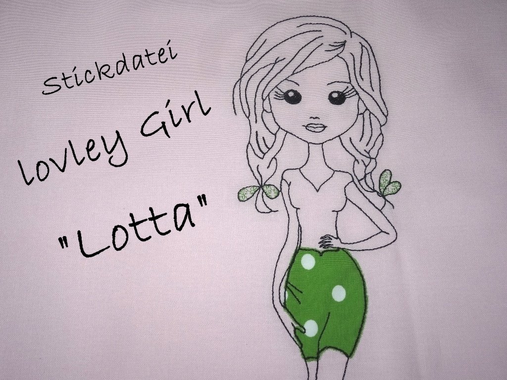 Mädchen Stickdatei ♥ sweet Girl ♥ Lotta