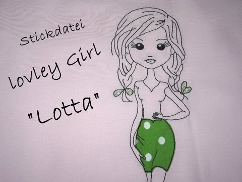 Mädchen Stickdatei ♥ sweet Girl ♥ Lotta