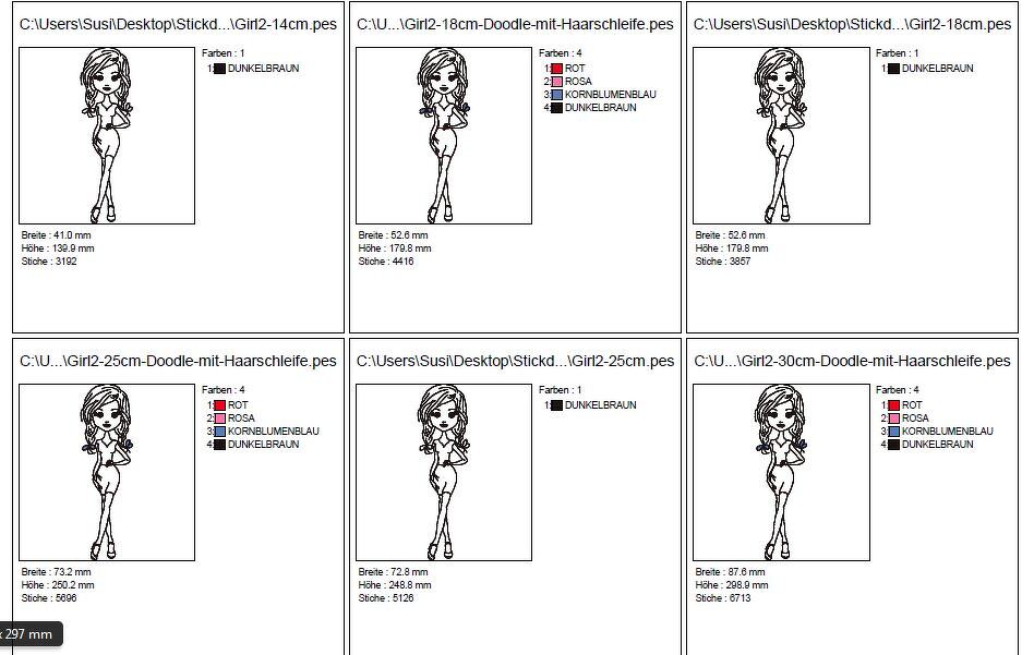 Mädchen Stickdatei ♥ sweet Girl ♥ Lotta - Embroidery