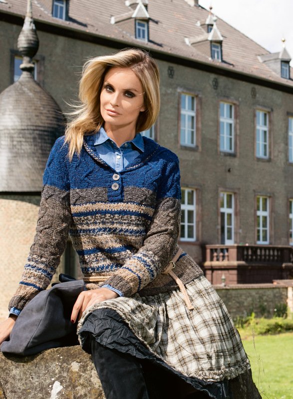 Gestrickter Polopullover Suoma