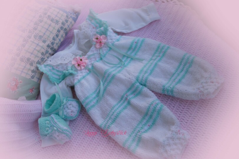 Strickanleitung f&uuml;r Baby's u. Reborns Modell Bella Gr. 50-56