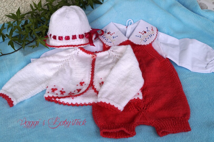 Strickanleitung f&uuml;r Baby's u. Reborns Modell Cora Gr. 50-56