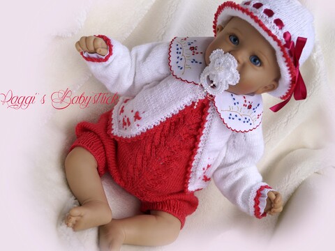 Strickanleitung für Baby's u. Reborns Modell Cora Gr. 50-56