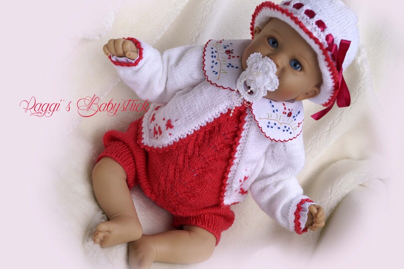 Strickanleitung f&uuml;r Baby's u. Reborns Modell Cora Gr. 50-56