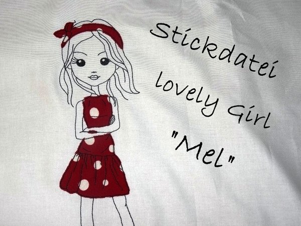 Mädchen Stickdatei ♥ sweet Girl ♥ Mel