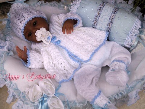 Strickanleitung für Baby's u. Reborns Modell Rieke Gr. 50-56 3-teilig