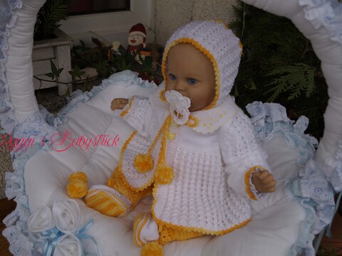 Strickanleitung für Baby's u. Reborns Modell Inge Gr. 50-56 4-teilig