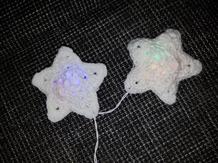 Deko Sternen-Kette / Häkelanleitung