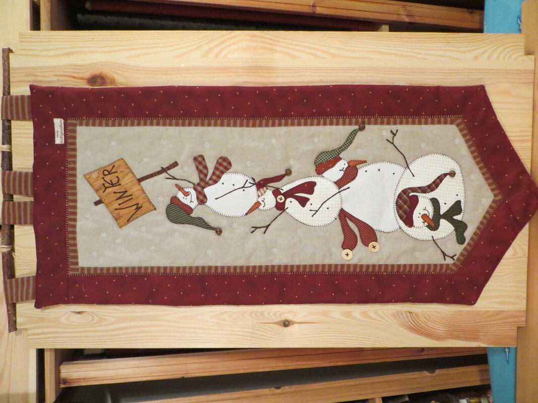Wandquilt "Winter" ca. 36 x 85 cm