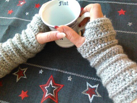 Häkelanleitung Pulswärmer / Armstulpen "Lina"