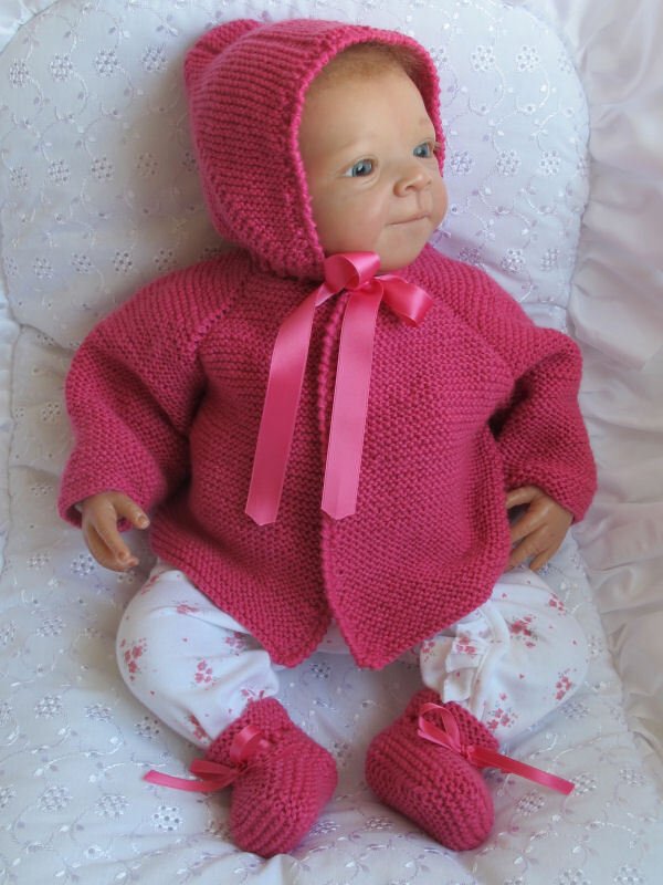 Strickanleitung Babygarnitur Rabea 3-teilig Gr. 50 - Bild 2