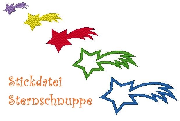 Stickdatei Sternschnuppe
