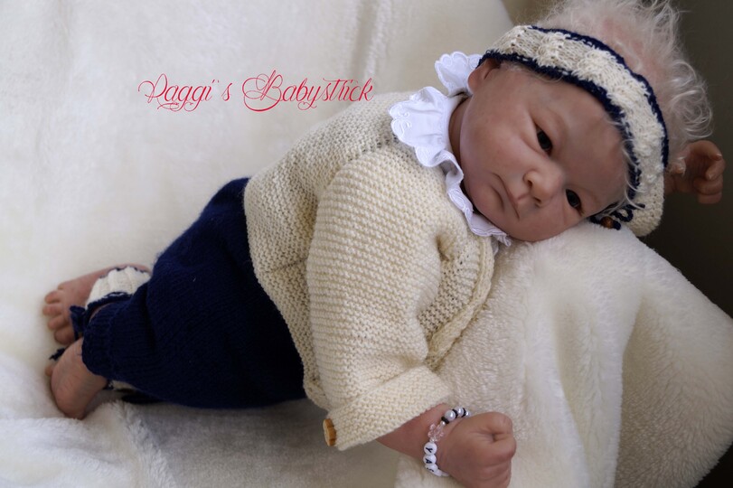 Strickanleitung f&uuml;r Baby's u. Reborns Modell Hansi Gr. 50-56 4-teilig