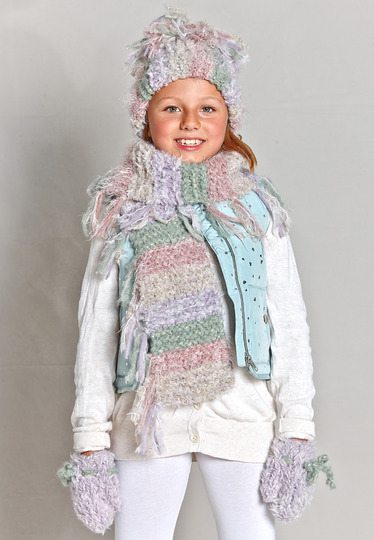 Set Silja: Schal, Mütze und Fäustlinge