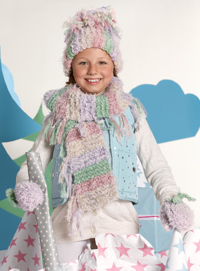 Set Silja: Schal, Mütze und Fäustlinge