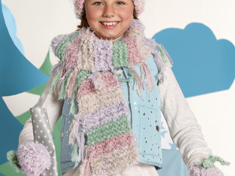 Set Silja: Schal, Mütze und Fäustlinge