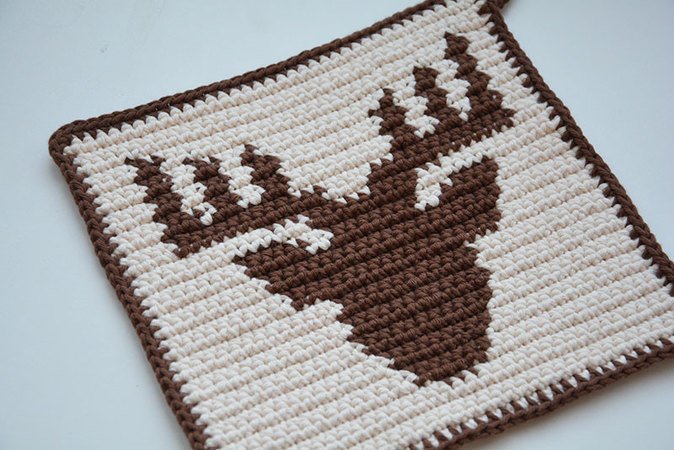 Deer Potholder Crochet Pattern - for beginners
