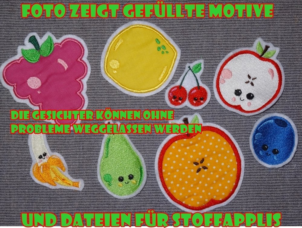freche Früchtchen Obst gefüllt Stickdatei - Bild 4