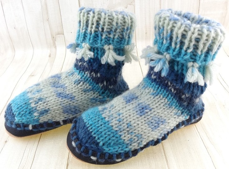 Strickanleitung Hüttenschuhe "Kiki"