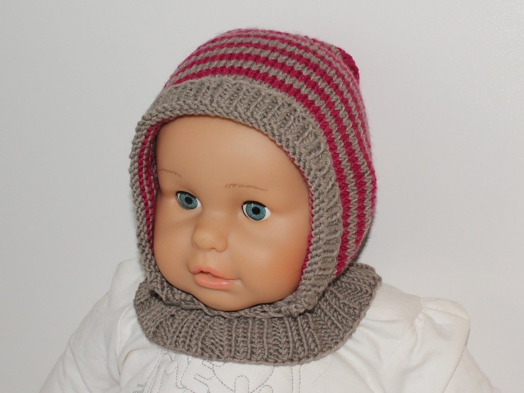 Strickanleitung Schalmütze / Schlupfmütze unisex, ca. 6 - 18 Monate - Bild 14