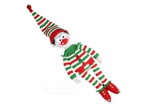 Puppe: Großer Elf im Pyjama, ca. 45 cm