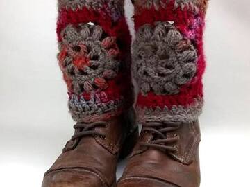 Häkelanleitung für Beinstulpen, Stiefelmanchetten, Boot Cuffs "Granny"
