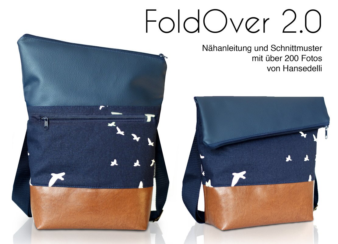 FoldOver 2.0 - Tasche in 3 Größen + Rucksackfunktion